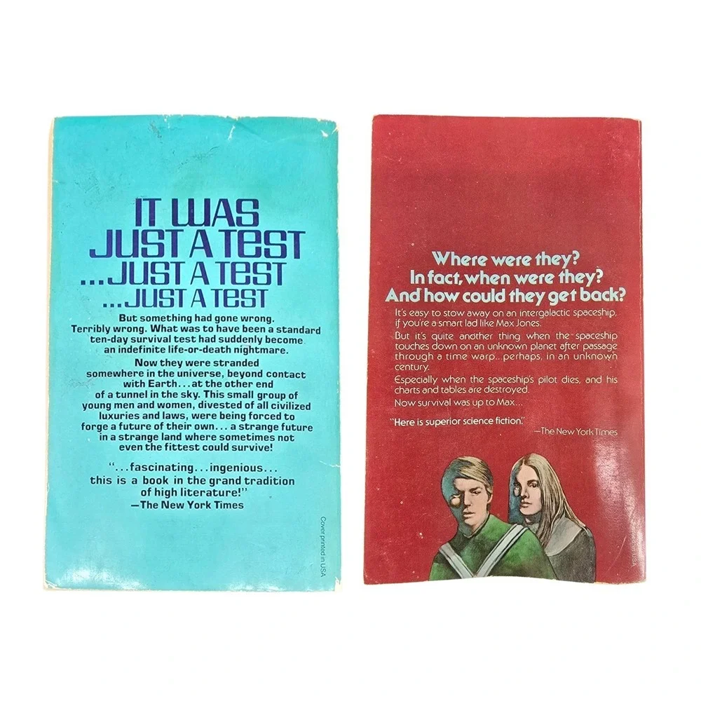 2 Vtg PB Novels by Robert A. Heinlein Tunnel in the Sky, Starman 1977 75 Sci Fi